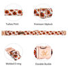 Picture of Elegant little tail Thanksgiving Dog Collar, Turkey Print Pet Collar Dog Durable Cute Dog Collars Winter Holiday Male or Female Pet Gift Adjustable Dog Collar for Small Puppy