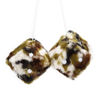 Picture of YGMONER Couple 2.75” Fuzzy Dice with Leather Dots Retro Car Mirror Hanging Accessories for Car Decoration (Camo)
