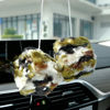 Picture of YGMONER Couple 2.75” Fuzzy Dice with Leather Dots Retro Car Mirror Hanging Accessories for Car Decoration (Camo)