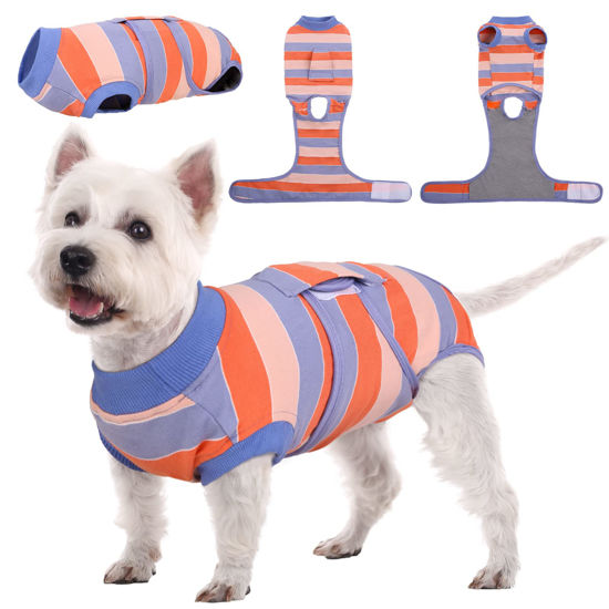 Picture of Kuoser Recovery Suit for Dogs, Female Male Dog Onesie for Spay Neuter, Anti Licking Dog Surgery Recovery Suit Soft Dog Bodysuit for Small Medium Large Dogs, Substitute E-Collar & Cone