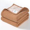 Picture of Lulu moon Muslin Baby Blanket - Cotton Quilt Blankets for Toddlers - Reversible Nursery Crib Blanket for Baby Boys and Girls 47"x47"(Caramel)