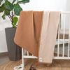 Picture of Lulu moon Muslin Baby Blanket - Cotton Quilt Blankets for Toddlers - Reversible Nursery Crib Blanket for Baby Boys and Girls 47"x47"(Caramel)