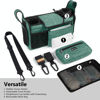 Picture of TOPDesign Universal Baby Stroller Organizer, Stroller Caddy with Detachable Mesh Bag & Heightened Insulated Cup Holders & Non-Slip Secure Hooks Accessories, Fits Most Strollers (Green)