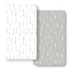 Picture of GRSSDER Stretchy Ultra Soft Jersey Knit Fitted Crib Sheets Set 2 Pack, Cozy Crib Sheet Fits All Standard Crib Mattress Pads, Christmas Trees and Arrows