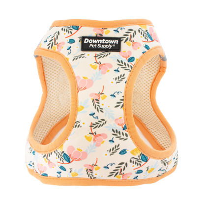 Picture of Downtown Pet Supply Step in Dog Harness for Small Dogs No Pull, X-Small, Floral - Adjustable Harness with Padded Mesh Fabric and Reflective Trim - Buckle Strap Harness for Dogs