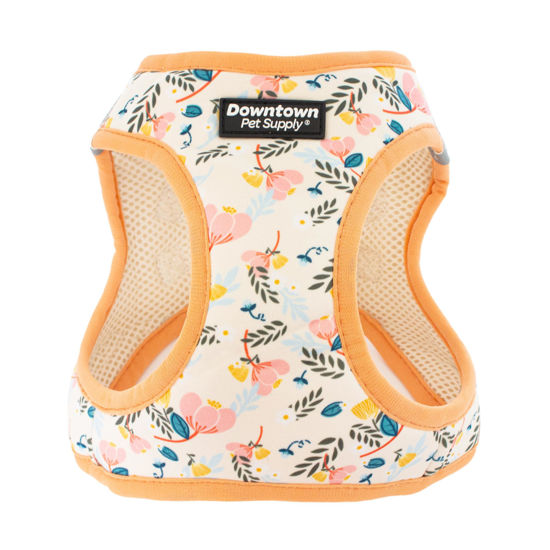 Picture of Downtown Pet Supply Step in Dog Harness for Small Dogs No Pull, X-Small, Floral - Adjustable Harness with Padded Mesh Fabric and Reflective Trim - Buckle Strap Harness for Dogs