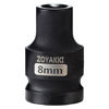 Picture of ZOYAKKI Shallow Impact Socket, SAE, 1/2 Inch Drive, 6 Point, Metric x 8 mm