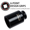 Picture of ZOYAKKI 1/2" Drive x 38 mm Deep 6 PT Impact Socket, CR-MO, 1/2-inch Drive 6 Point Axle Nut Socket for Easy Removal of Axle Shaft Nuts (38MM)