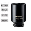 Picture of ZOYAKKI 1/2" Drive x 38 mm Deep 6 PT Impact Socket, CR-MO, 1/2-inch Drive 6 Point Axle Nut Socket for Easy Removal of Axle Shaft Nuts (38MM)