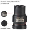 Picture of ZOYAKKI Shallow Impact Socket, SAE, 1/2 Inch Drive, 6 Point, Metric x 11 mm