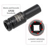 Picture of ZOYAKKI 1/2" Drive x 11 mm Deep 6 PT Impact Socket, CR-MO, 1/2-inch Drive 6 Point Axle Nut Socket for Easy Removal of Axle Shaft Nuts (11MM)