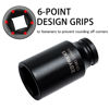 Picture of ZOYAKKI 1/2" Drive x 32 mm Deep 6 PT Impact Socket, CR-MO, 1/2-inch Drive 6 Point Axle Nut Socket for Easy Removal of Axle Shaft Nuts (32MM)