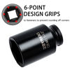 Picture of ZOYAKKI 6-Point 1/2-Inch Drive Deep Impact Socket- 1-1/2" (SAE), CR-MO, 1/2-inch Drive 6 Point Axle Nut Socket for Easy Removal of Axle Shaft Nuts (1-1/2")