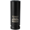 Picture of ZOYAKKI 1/2" Drive x 19 mm Deep 6 PT Impact Socket, CR-MO, 1/2-inch Drive 6 Point Axle Nut Socket for Easy Removal of Axle Shaft Nuts (19MM)