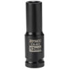 Picture of ZOYAKKI 1/2" Drive x 12 mm Deep 6 PT Impact Socket, CR-MO, 1/2-inch Drive 6 Point Axle Nut Socket for Easy Removal of Axle Shaft Nuts (12MM)