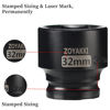 Picture of ZOYAKKI Shallow Impact Socket, SAE, 1/2 Inch Drive, 6 Point, Metric x 32 mm