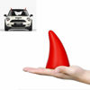 Picture of FOLCONROAD Car Auto Truck Elasticity 3D Devil Horns Sticker Bumper Decor Anti Collision [RED] 2Pcs/Set[US Warehouse] Halloween Christmas Gift (Red)