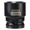 Picture of ZOYAKKI Shallow Impact Socket, SAE, 1/2 Inch Drive, 6 Point, Metric x 23 mm