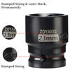 Picture of ZOYAKKI Shallow Impact Socket, SAE, 1/2 Inch Drive, 6 Point, Metric x 23 mm