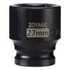 Picture of ZOYAKKI Shallow Impact Socket, SAE, 1/2 Inch Drive, 6 Point, Metric x 27 mm