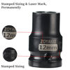 Picture of ZOYAKKI Shallow Impact Socket, SAE, 1/2 Inch Drive, 6 Point, Metric x 12 mm