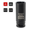 Picture of ZOYAKKI 1/2" Drive x 22 mm Deep 6 PT Impact Socket, CR-MO, 1/2-inch Drive 6 Point Axle Nut Socket for Easy Removal of Axle Shaft Nuts (22MM)