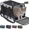 Picture of Gorilla Grip Airline Travel Cat Carrier Bag Up to 15 Lbs, Breathable Mesh Collapsible Pet Carriers for Small, Medium Cats, Small Dogs, Puppies, Portable Kennel with Soft Washable Waterproof Pad Gray