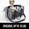 Picture of Gorilla Grip Airline Travel Cat Carrier Bag Up to 15 Lbs, Breathable Mesh Collapsible Pet Carriers for Small, Medium Cats, Small Dogs, Puppies, Portable Kennel with Soft Washable Waterproof Pad Gray