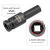 Picture of ZOYAKKI 1/2" Drive x 9 mm Deep 6 PT Impact Socket, CR-MO, 1/2-inch Drive 6 Point Axle Nut Socket for Easy Removal of Axle Shaft Nuts (9MM)