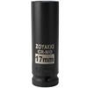 Picture of ZOYAKKI 1/2" Drive x 17 mm Deep 6 PT Impact Socket, CR-MO, 1/2-inch Drive 6 Point Axle Nut Socket for Easy Removal of Axle Shaft Nuts (17MM)