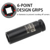 Picture of ZOYAKKI 1/2" Drive x 17 mm Deep 6 PT Impact Socket, CR-MO, 1/2-inch Drive 6 Point Axle Nut Socket for Easy Removal of Axle Shaft Nuts (17MM)