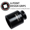 Picture of ZOYAKKI 6-Point 1/2-Inch Drive Deep Impact Socket- 1-11/16" (SAE), CR-MO, 1/2-inch Drive 6 Point Axle Nut Socket for Easy Removal of Axle Shaft Nuts (1-11/16")