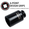 Picture of ZOYAKKI 1/2" Drive x 36 mm Deep 6 PT Impact Socket, CR-MO, 1/2-inch Drive 6 Point Axle Nut Socket for Easy Removal of Axle Shaft Nuts (36MM)