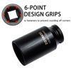 Picture of ZOYAKKI 1/2" Drive x 33 mm Deep 6 PT Impact Socket, CR-MO, 1/2-inch Drive 6 Point Axle Nut Socket for Easy Removal of Axle Shaft Nuts (33MM)