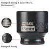 Picture of ZOYAKKI Shallow Impact Socket, SAE, 1/2 Inch Drive, 6 Point, Metric x 33 mm