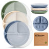 Picture of KeaBabies Suction Plates with Lids for Baby - 3-Pack 100% Silicone Suction Plates for Baby, Kids,Toddler Plates,Divided Baby Plates with Suction,Lids, BPA-Free, Microwave, Dishwasher Safe (Slate)