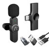 Picture of Aisizon Wireless Clip Mic, Wireless Lavalier Microphones, Lapel Clip-on Microphone, for iPhone 15, Smartphone, Laptop, Video Recording, Tiktok, Facebook Live, YouTube Live Stream