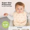 Picture of 3-Pack Waterproof Baby Bibs for Eating - Lightweight Baby Bib with Food Catcher, Mess Proof Toddler Bibs, Waterproof Bibs for Baby Boys, Baby Girls,Feeding Bibs,Drool Bibs,Baby Food Bibs (Butterflies)