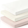 Picture of GRSSDER Mini Crib Sheets Fitted, Pack and Play Sheets 3 Pack, Ultra Soft Stretchy Pack N Play Sheets, Universal Fit for Playard Mattress, Jersey Crib Sheets for Girls, Cream/Pink