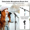 Picture of ZOMON Microphone Stand, Tripod Boom Arm Floor Mic Stand Height Adjustable Heavy Duty with Carrying Bag 2 Mic Clips 3/8" to 5/8" Adapter for Singing Podcast for Blue Yeti Shure SM58 SM48 Samson Q2U
