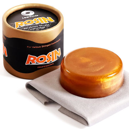 Picture of Fansjoy Violin Rosin with Case, Premium Gold Rosin for Violin, Viola & Cello Bows, Perfect for Professional Players & Beginners [Low Dust & Strong Adhesion & Easy Grip]
