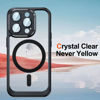 Picture of 𝟐𝟎𝟐𝟑 𝑵𝒆𝒘 Designed for iPhone 15 Pro Case Clear,[2X Screen Protector][30X Anti-Yellow][Compatible with Magsafe][Built-in Camera Protector], 15FT Shockproof iPhone 15 Pro Phone Case 6.1"(Black)