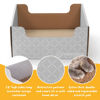 Picture of Hide & Scratch Heavy Duty Cardboard Cat Scratcher Box and Cat Bed with Refillable Double-Sided Cardboard Scratch Pad for Indoor Cats