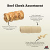 Picture of Redbarn All-Natural Beef Cheek Rolls for Dogs, These Grain-Free Cow Cheeks are Naturally Rich in Collagen, Available in Chicken & Carrot Glaze or Uncoated. (Original, Small/Medium (Pack of 1))