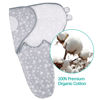 Picture of Biloban Baby Swaddles 0-3 Months for Boy Girls, Baby Swaddle, Newborn Swaddle, Cotton Swaddle Blanket, Newborn Essentials, Lovely Grey Print, 4 Pack