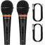 Picture of HOTEC Premium Wired Vocal Dynamic Handheld Microphones - Includes 19ft Detachable XLR Cable and ON/Off Switch - 2 Pack, Metal Black