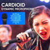 Picture of HOTEC Premium Wired Vocal Dynamic Handheld Microphones - Includes 19ft Detachable XLR Cable and ON/Off Switch - 2 Pack, Metal Black