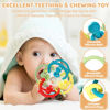 Picture of Orzbow Rattle & Sensory Teething Toys for Baby, Montessori Teethers Toys for Babies 3-12 Months, Infant Teething Relief Chew Toys, Stimulating Little Minds & Hands with Educational Toys for Toddlers