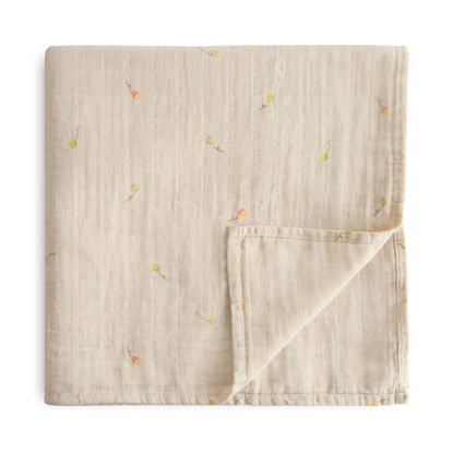 Picture of mushie Muslin Baby Swaddle Blanket | 100% Organic Cotton (Kites)
