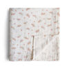 Picture of mushie Muslin Baby Swaddle Blanket | 100% Organic Cotton (Pink Flowers)